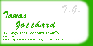 tamas gotthard business card